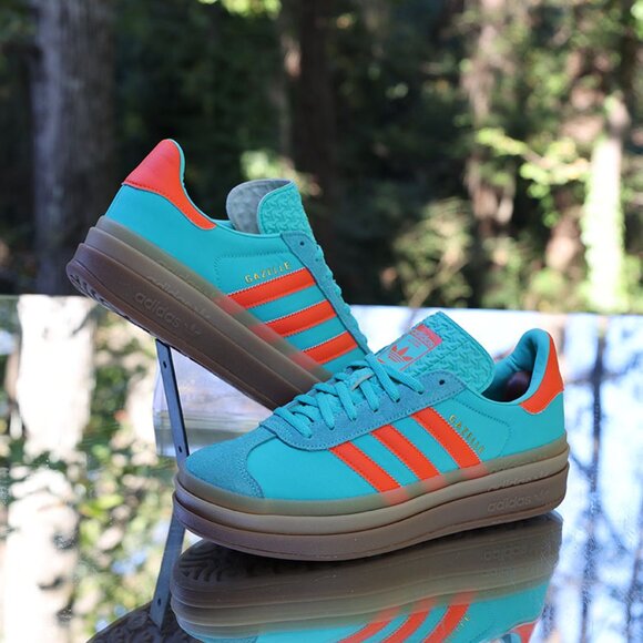 Adidas Gazelle Bold Mint Rush Impact Orange - Picture 3 of 13
